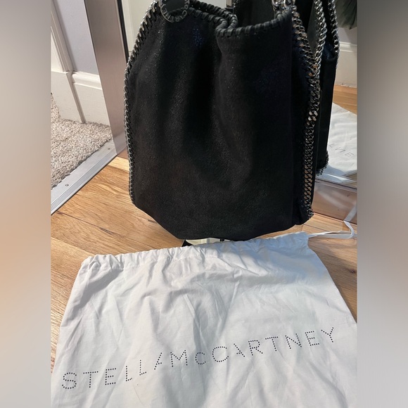 Stella McCartney Black Vegan Leather Falabella Handbag With Silver Hardware - Picture 9 of 9